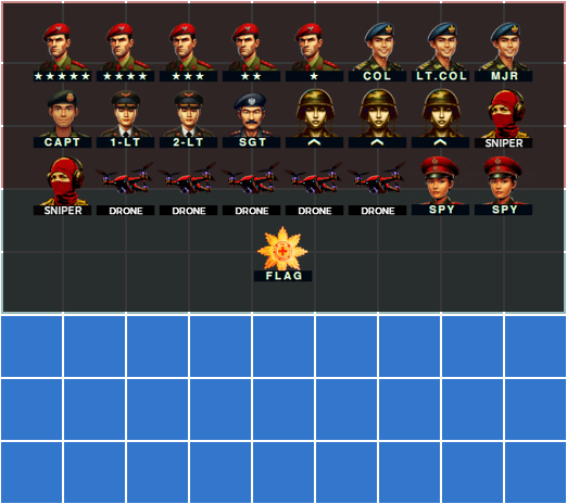 Units Setup Start Screenshot - Gambit Game of the Generals