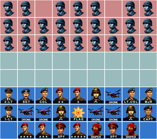 Starting Game Screen Fog of War - Gambit Game of the Generals